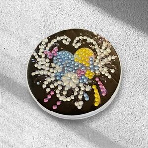 Compact Mirror Diamond Art & Faux Leather-Sealed